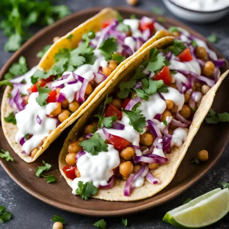 MEATLESS STREET TACOS | OIL-FREE CHICKPEA TACOS