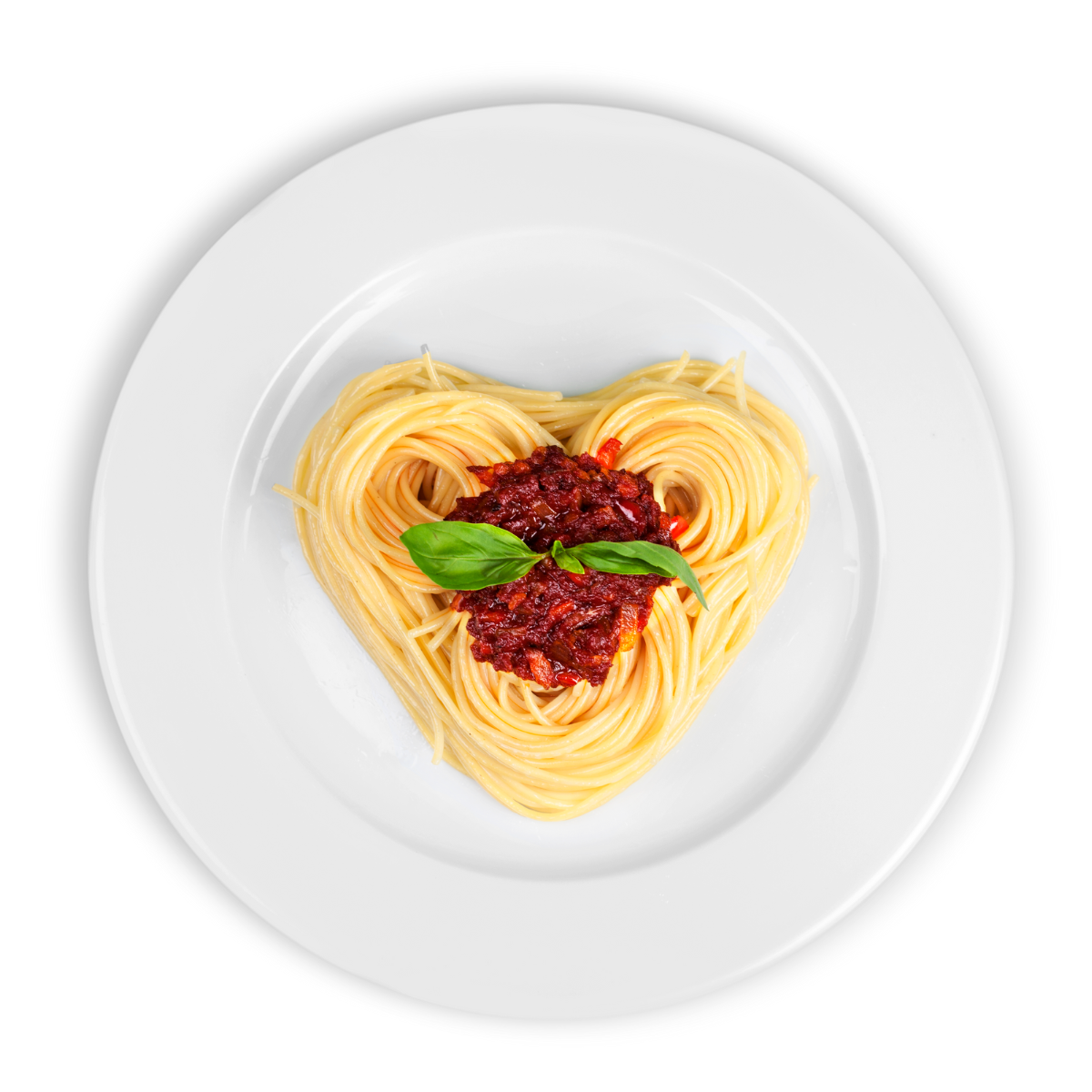 photo of pasta shaped as heart on plate