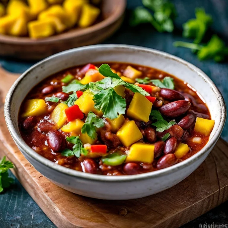 DELICIOUS MEATLESS MANGO CHILI RECIPE | LOW-FAT