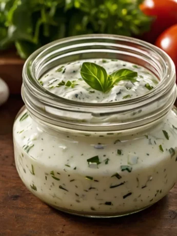 Ranch Dressing in Glass Jar