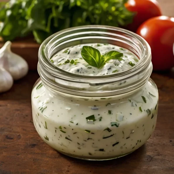 Ranch Dressing in Glass Jar