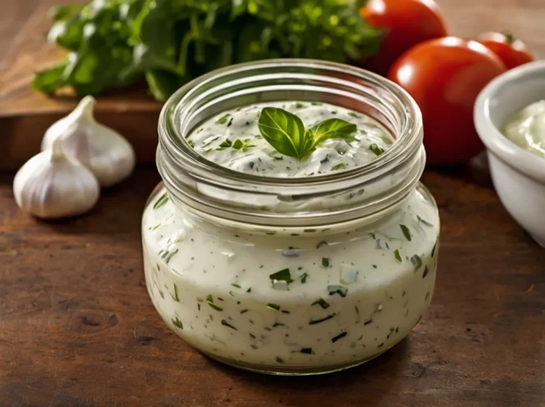 Ranch Dressing in Glass Jar